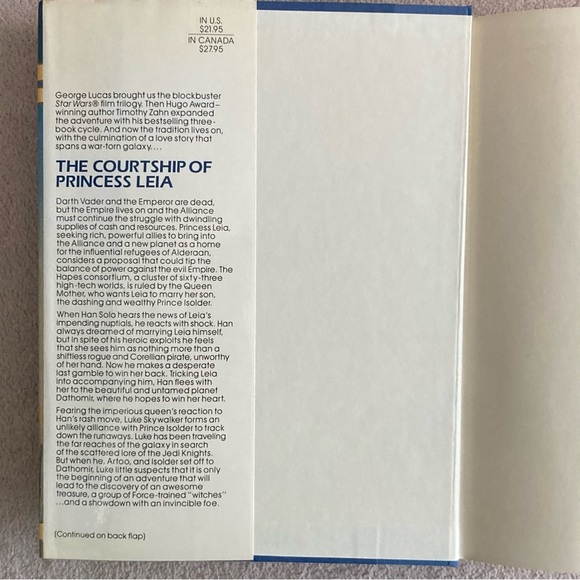 Vtg Star Wars “The Courtship of Princess Leia” Hardcover Book by Dave Wolverton - Picture 3 of 6